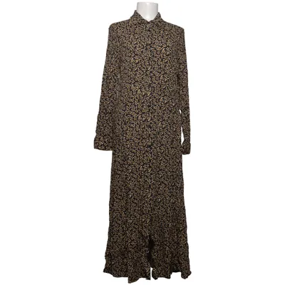 Skjortekjole (Sort, Gul, Hvid) fra Yerse Viscose