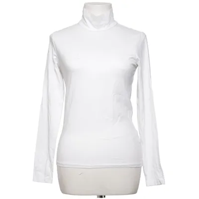Rollkragenpullover (Weiß) von H&M Baumwolle, Elasthan