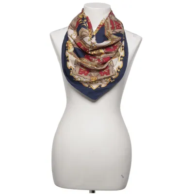 Sommerschal (Blau, Rot, Gold) von Lara Polyester