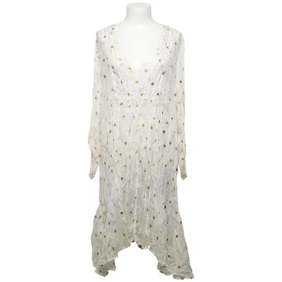Robe de plage (Blanc, Or) de Agencies Turquoise Soie