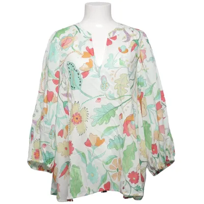 Blus (Vit, Flerfärgad) från Indiska Ekologisk bomull