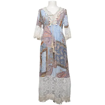 Maxi jurk (Blauw, Beige, Meerkleurig) van Made in italy Katoen