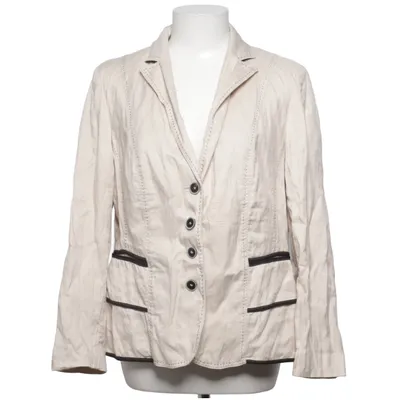 Blazer (Beige) fra Apanage Collection Bomuld, Metallfiber, Polyamid, Viscose