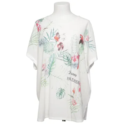 T-shirt (White, Multicolored) from Lea H. Elastane, Polyester, Viscose