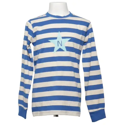 T-shirt à manches longues (Bleu, Blanc) de Novastar Coton, Élasthane