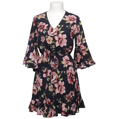 Dress (Black, Multicolored) from Papillonne Polyester