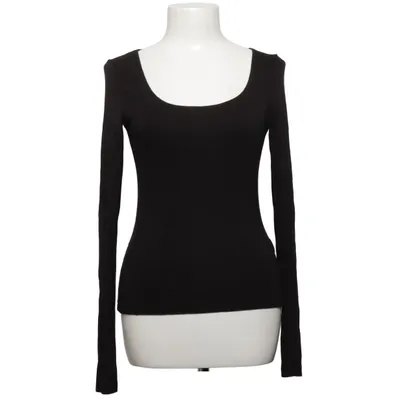 Langærmet t-shirt (Sort) fra Bik Bok Elastan, Viscose