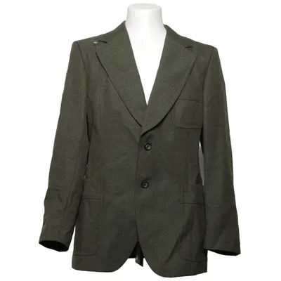 Blazer (Green) from Man Polyester, Wool
