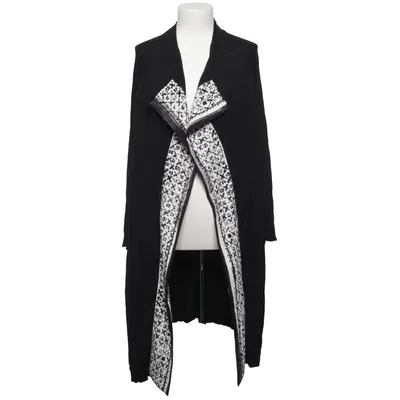 Cardigan (Black, White) from Piazza Sempione Polyester, Silk, Wool