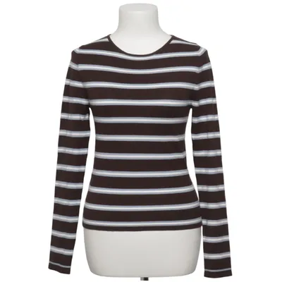 Long sleeve T-shirt (Brown, White, Blue) from Mango Polyester, Viscose