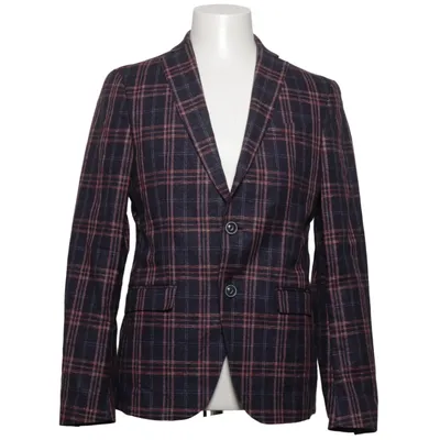 Blazer (Blau, Rot) von Zara Man Baumwolle, Elasthan, Leinen, Polyester