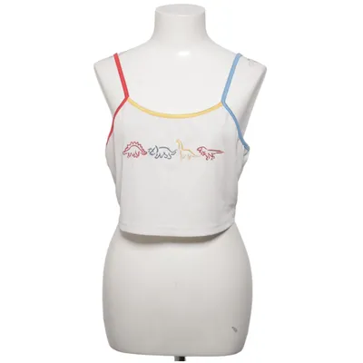 Crop top (White, Multicolored) from Shein Curve Cotton, Polyester