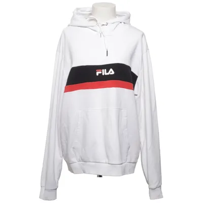 Huvtröja (Vit, Röd, Svart) från Fila Bomull, Polyester