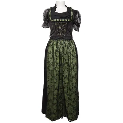 Dirndl (Black, Green) from Lekra Cotton