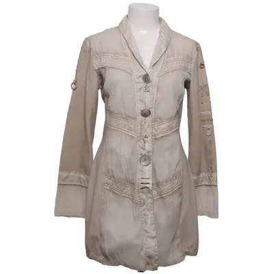 Robe chemise (Beige) de Piro Coton, Élasthane, Polyester, Soie
