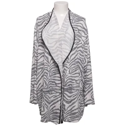 Kofta (Vit, Grå) från Plus Size Elastan, Polyester, Viskos