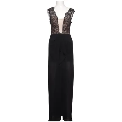 Aftenkjole (Sort, Beige) fra Ginger Fizz Elastan, Polyester