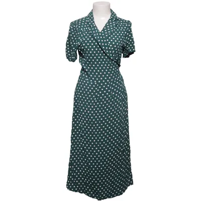 Wickelkleid (Grün, Weiß) von The Seamstress of Bloomsbury Viskose
