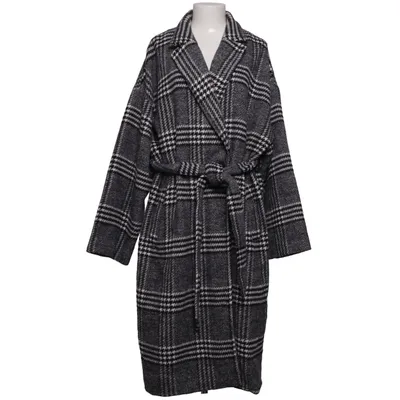 Mantel (Schwarz, Weiß) von Lindex Polyester, Wolle