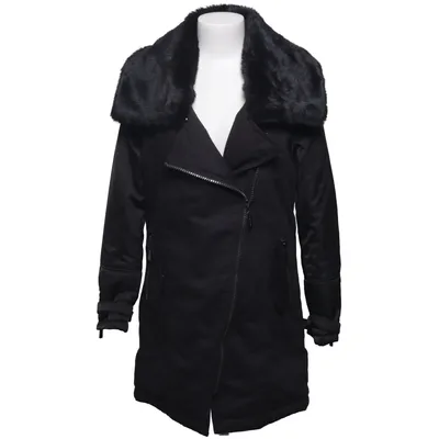 Winter coat (Black) from Maison Espin Acrylic, Cotton, Faux fur, Polyester
