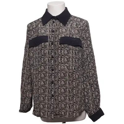 Blouse (Black, Beige) from Lutz Teutloff Acetate, Polyamide, Silk