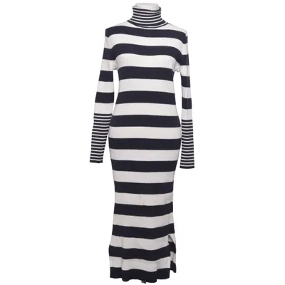 Maxi jurk (Zwart, Wit) van Tommy Hilfiger Katoen, Polyamide