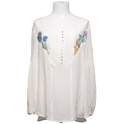 Blouse (White, Multicolored) from Yessica Silk
