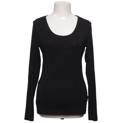 T-shirt à manches longues (Noir) de H&M Coton, Élasthane