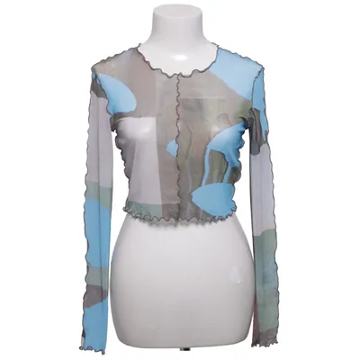 Top (Blauw, Meerkleurig) van Monki Elastaan, Polyester