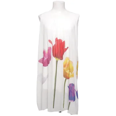 Jurk (Wit, Meerkleurig) van Made in italy Elastaan, Viscose