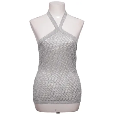 Halterneck top (Sølv) fra Hugo Boss Cupro, Polyester