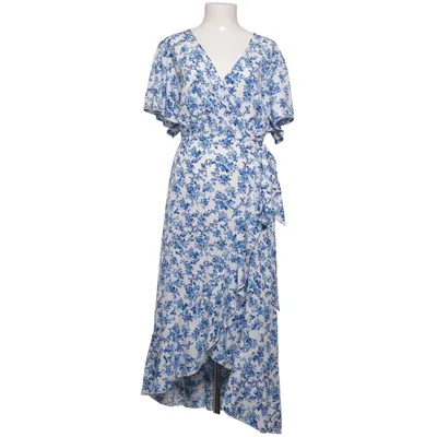 Robe portefeuille (Bleu, Blanc) de Shein Curve Polyester