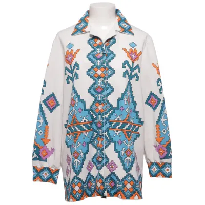 Blus (Vit, Flerfärgad) från Contessa Polyester