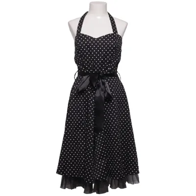 Halterneck dress (Black, White) from H&R Cotton, Elastane
