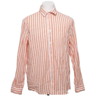 Shirt (Oranje, Wit) van H&M Katoen, Linnen