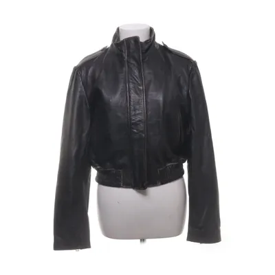 Leren jack (Zwart) van Zara Katoen, Leer