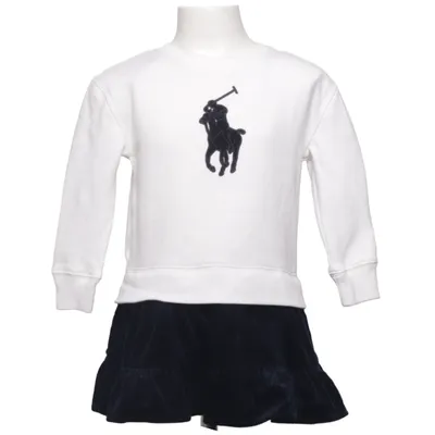 Kjole (Hvid, Blå) fra Polo Ralph Lauren Bomuld, Polyester