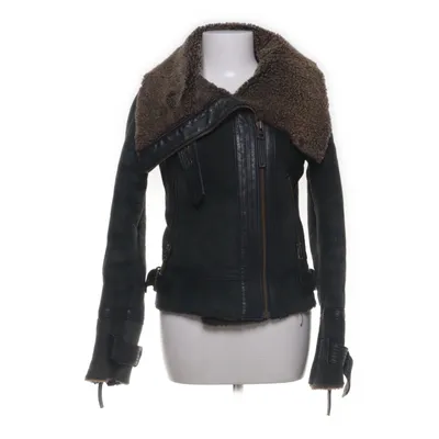Shearlingjakke (Grøn, Beige) fra Topshop Læder