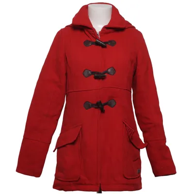 Duffle jas (Rood) van Garcia Katoen, Elastaan, Polyester