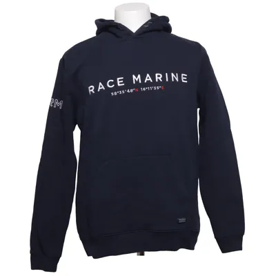 Sweat à capuche (Bleu) de Race Marine Coton, Polyester