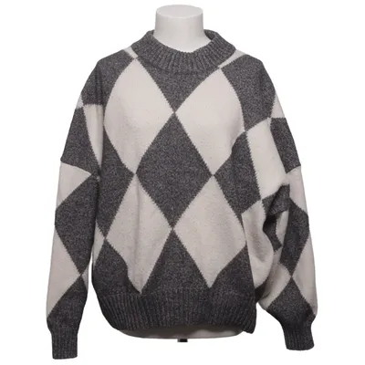 Sweater (Gray, White) from Pringle of Scotland x H&M Acrylic, Polyester, Wool