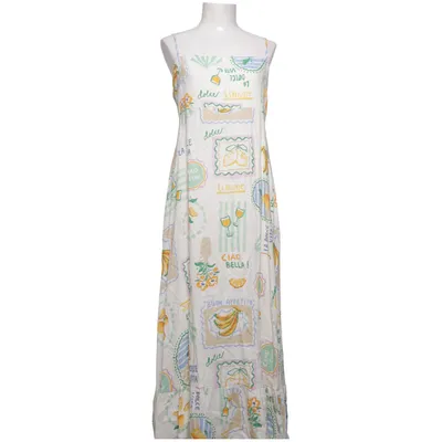 Maxi dress (White, Multicolored) from Label of Love Linen, Viscose