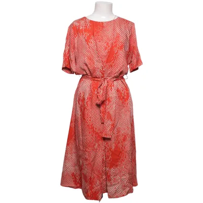 Kjole (Rød, Hvid) fra Hugo Boss Polyester, Viscose