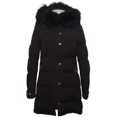 Down coat (Black) from Hollies Cotton, Down, Elastane, Feather, Polyester