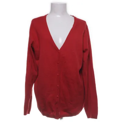 Cardigan (Rouge) de Jean Pascale Acrylique, Coton, Polyester