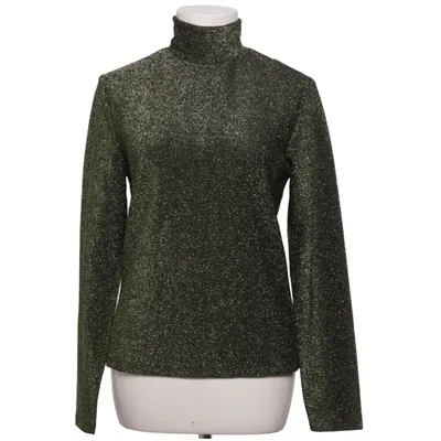 Rollkragenpullover (Grün, Schwarz) von Maria Westerlind Elasthan, Metallfaser, Polyester