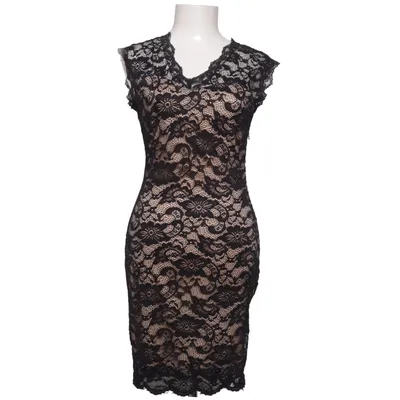 Cocktailjurk (Zwart, Beige) van Emamoda Elastaan, Polyester