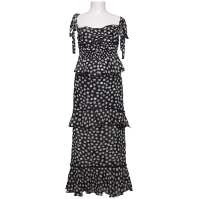 Maxikjole (Sort, Blå, Hvid) fra Dark Pink Polyester, Viscose