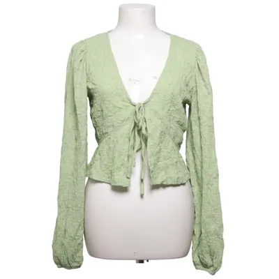 Wrap blouse (Green) from Gina Tricot Cotton, Elastane, Polyamide