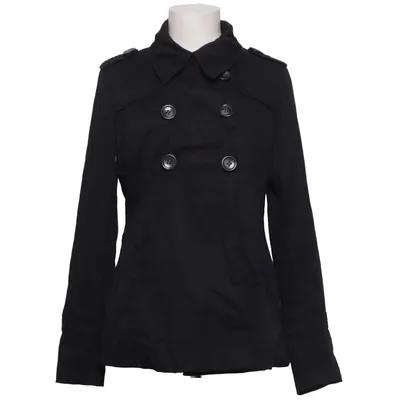 Trenchcoat (Zwart) van Saint Tropez Katoen, Elastaan, Polyester